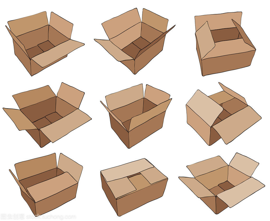简约环保 棕色交付集纸板箱的设计与应用